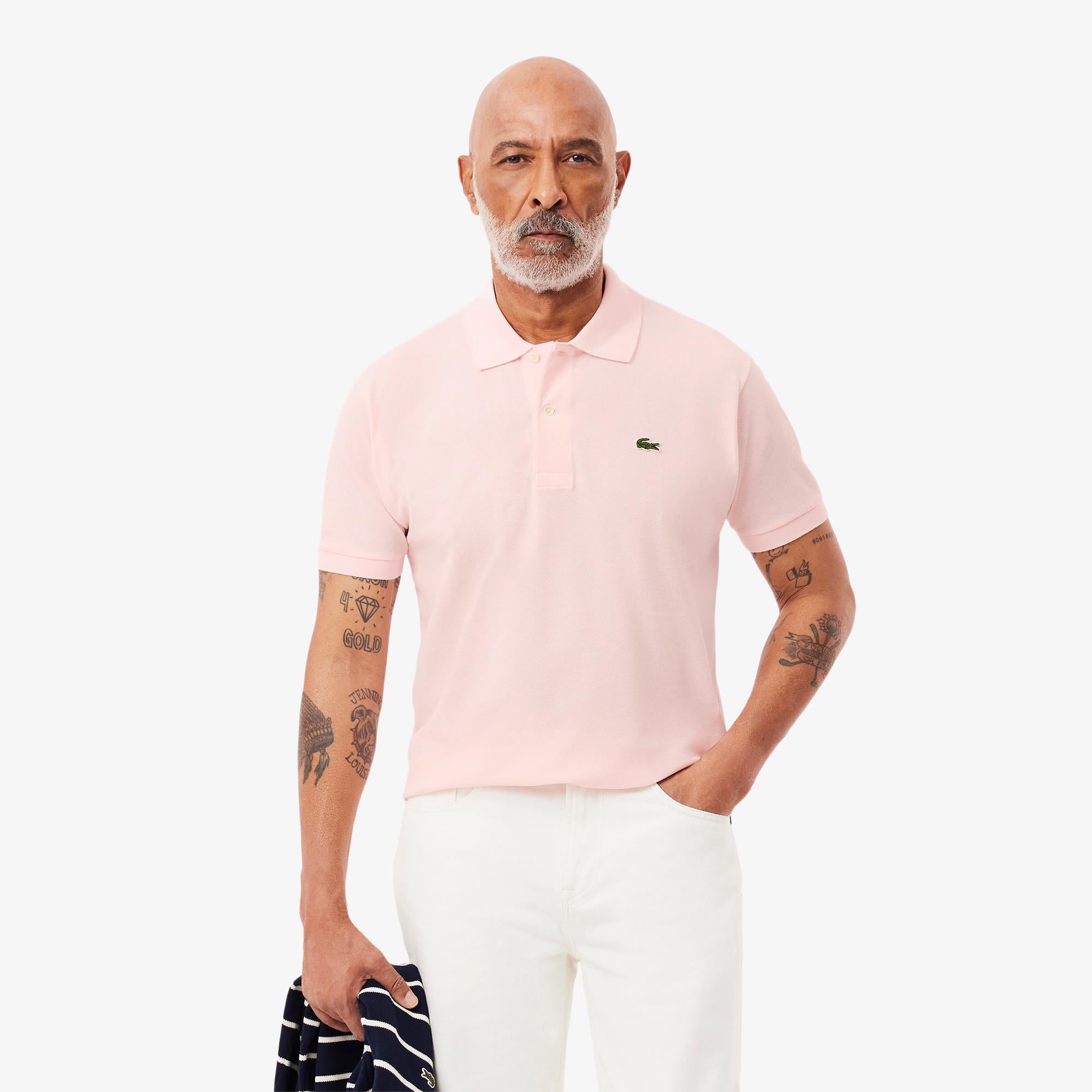 Mens Lacoste L1212 Classic Fit Polo Shirt Flamingo Pink